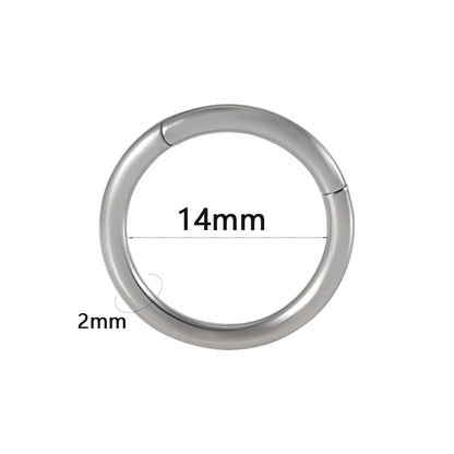 Versatile Surgical Steel Septum Clicker for All Occasions - Hinged Segment Ring