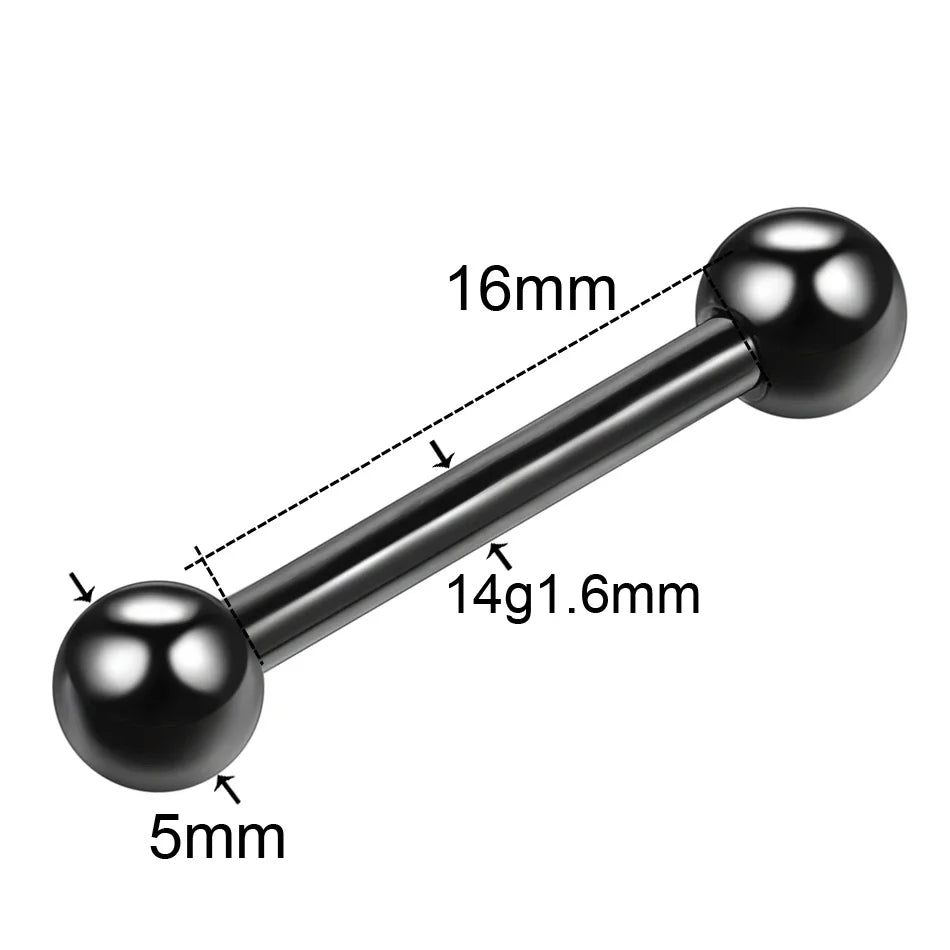 1PC Stainless Steel Heart Shaped Tongue Ring Barbell Tongue Piercing Cute Bar Ear Tragus Studs Labret Piercing Body Jewelry