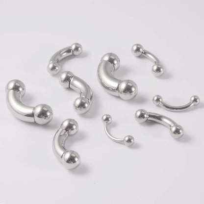 1PC Stainless Steel Straight Barbell Rings Curved Banana Penis Tragus Ear Piercing Male Genital Nipple Bar Fashion Body Piercing
