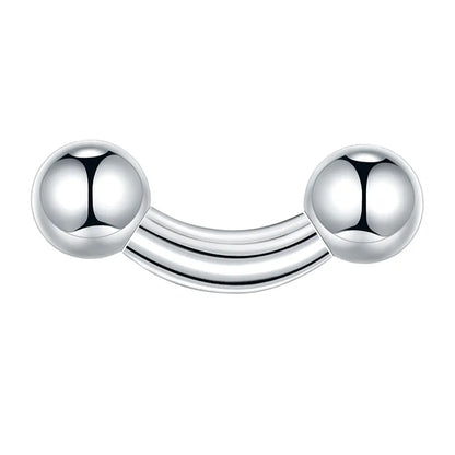 1/5PCS Steel Curved Barbell Banana Large Size 16G-00G Eyebrow Cartilage Tragus Piercing Earring Lip Stud Tongue Jewelry for Men