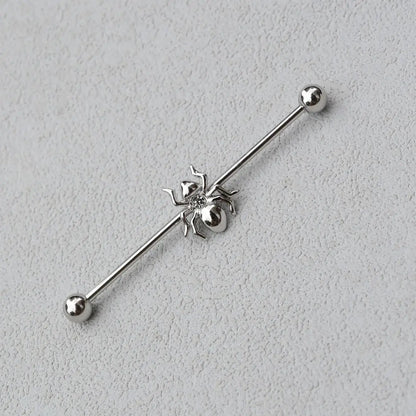 1PC Industrial Piercing Barbells Jewelry Stainless Steel CZ Heart Ball Pearl Cartilage Helix Earring Body Piercing for Women Men