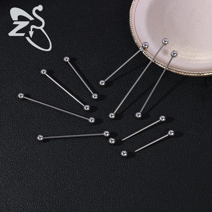 ZS 1PC 16G Stainless Steel Long Industrial Piercing Barbell Cartilage Earring Spike Helix Piercing 24/28/32/35/38/40/45/60mm