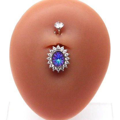 Trendy Stainless Steel Belly Button Ring for Versatile Styles