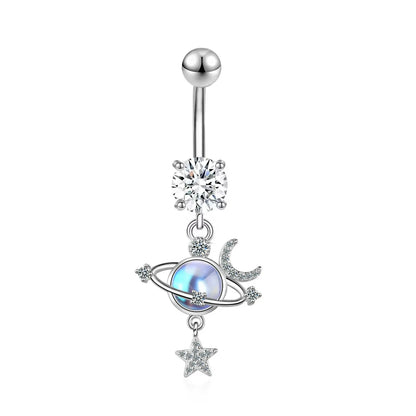 Elegant Stainless Steel Crystal Bat Faux Nose Ring - Non-Piercing Clip on Hoop