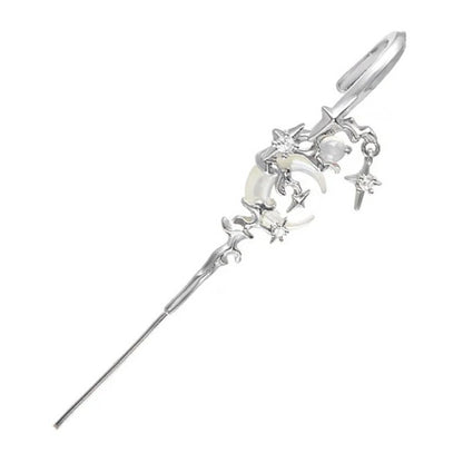 Fashion Charming Ear Jewelry Delicate Moon Ear Hook Piercing Earring Hooks For Women Wedding Birthday Daily Jewelry Accessories