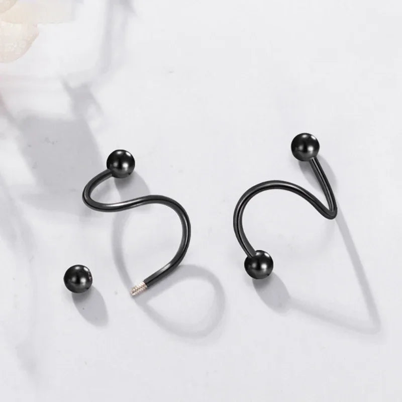 Versatile Stainless Steel Horseshoe Ring - Septum, Lip, Tragus Piercing
