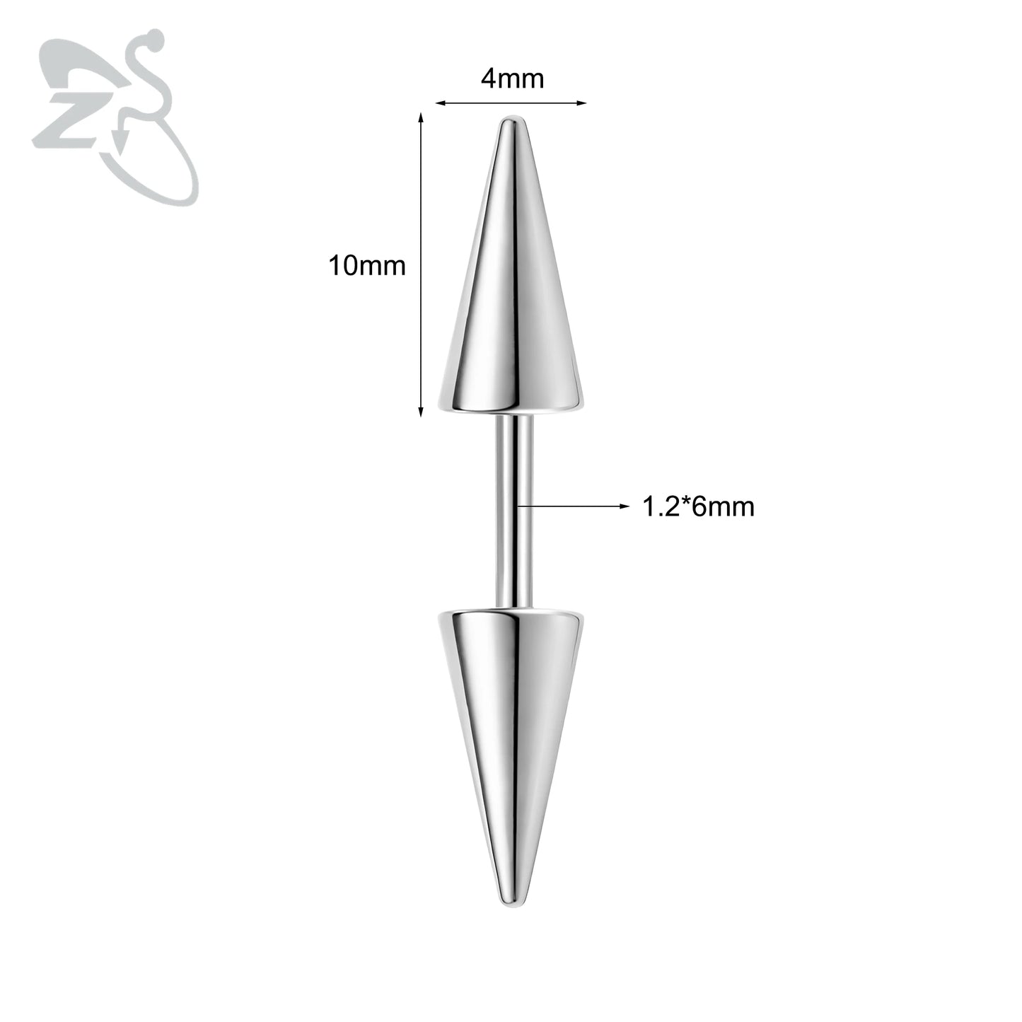 Versatile Black Stainless Steel Long Spike Eyebrow Ring for Any Occasion