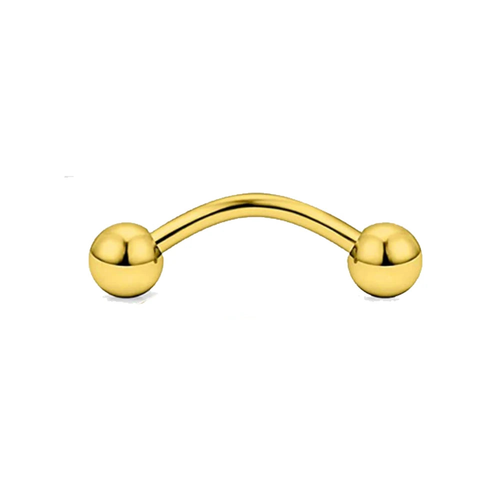 WKOUD Curved Barbell Stainless Steel Snake Eyes Eyebrow Ear Navel Lip Tongue Rings Nipplerings Nipple Ring Body Piercing Jewelry