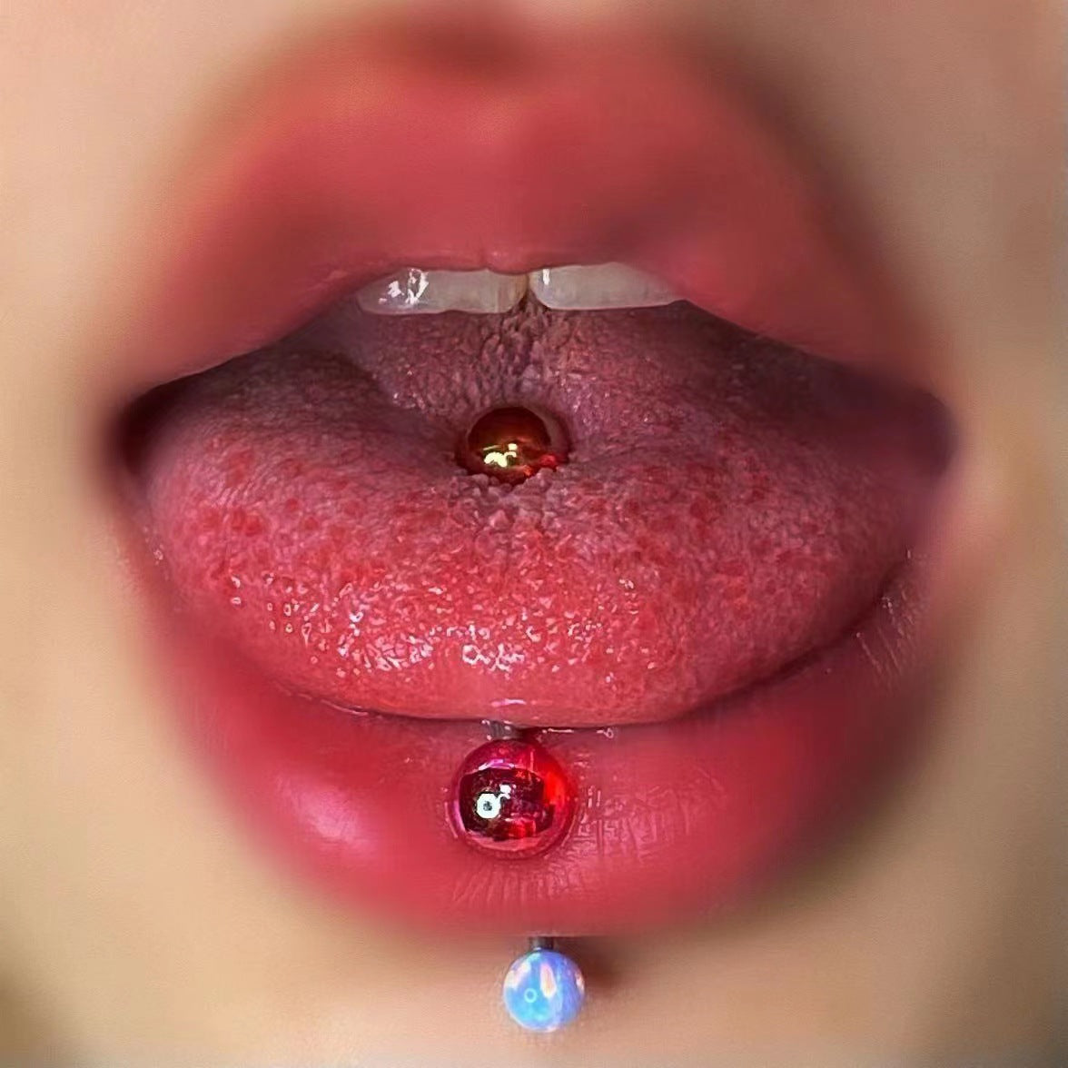 Tongue Nail Fashion Acrylic Tongue Ring Piercing Ear Nipple Rings Wear Lip Retro Stud Earring Puncture Jewelry