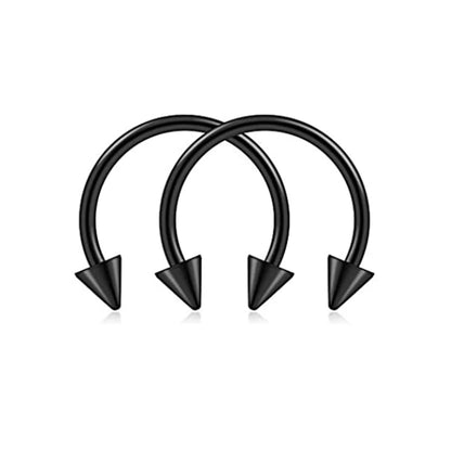 1Pair Steel Circular Barbell Horseshoe 16G 20G Lip Eyebrow Nose Septum Piercings Hoop Ear Cartilage Helix Lobe Earring Piercings
