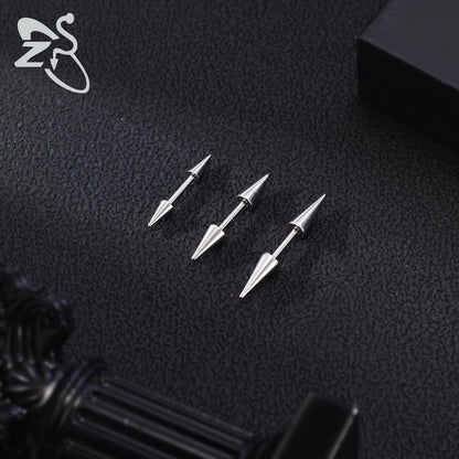 Versatile Black Stainless Steel Long Spike Eyebrow Ring for Any Occasion