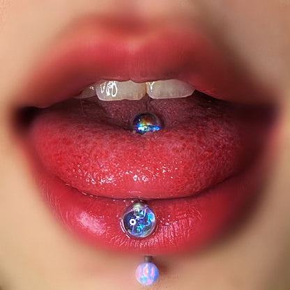 Tongue Nail Fashion Acrylic Tongue Ring Piercing Ear Nipple Rings Wear Lip Retro Stud Earring Puncture Jewelry
