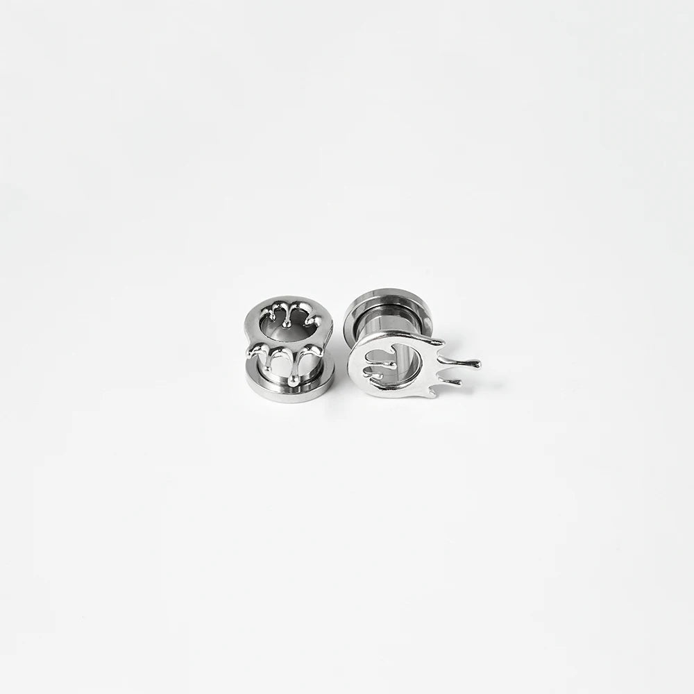 Dreamlee Heart Zircon Ear Tunnel Plug - Stainless Steel Body Piercing Jewelry for Versatile Style