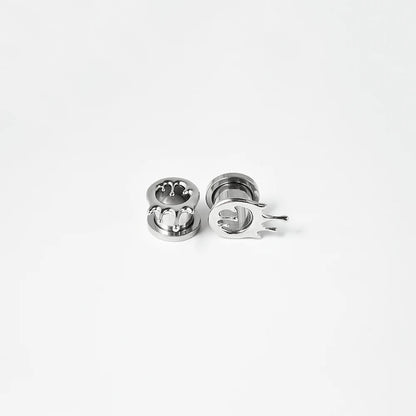 Dreamlee Heart Zircon Ear Tunnel Plug - Stainless Steel Body Piercing Jewelry for Versatile Style