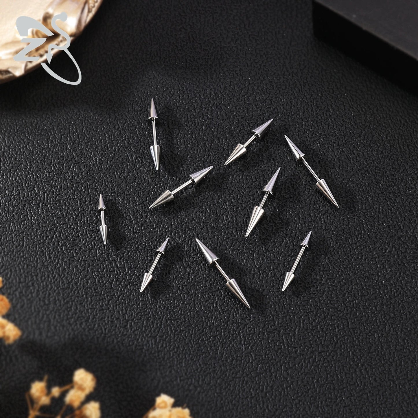 Versatile Black Stainless Steel Long Spike Eyebrow Ring for Any Occasion