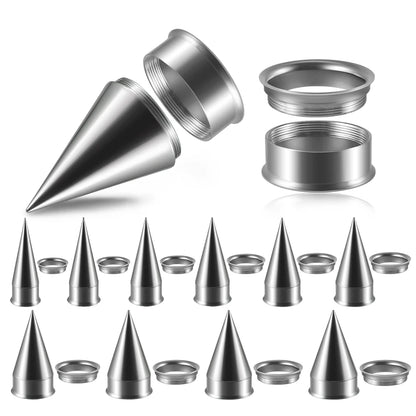 3PCS Unisex 2 in 1 Ear Taper Surgical Steel Screw Fit Interchangeable Ear Tunnel Stretcher Expander Ear Gauges Piercing Earrings