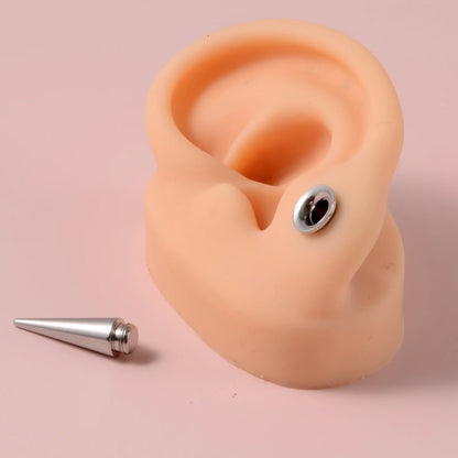 3PCS Unisex 2 in 1 Ear Taper Surgical Steel Screw Fit Interchangeable Ear Tunnel Stretcher Expander Ear Gauges Piercing Earrings